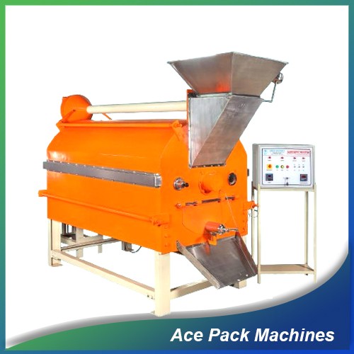 Automatic Drum Type Roasting Machine for Spices, Sooji, Vermicelli, etc.,